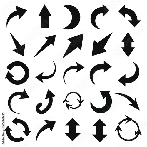 A set of arrows collection with flat design