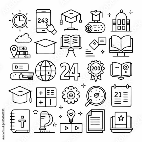 set of business icons