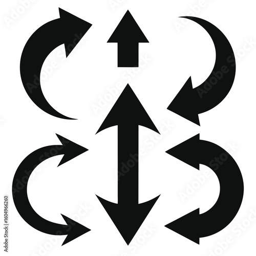 A set of arrows collection with flat design