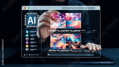 Canvas Print AI platform generating art images with dynamic interface