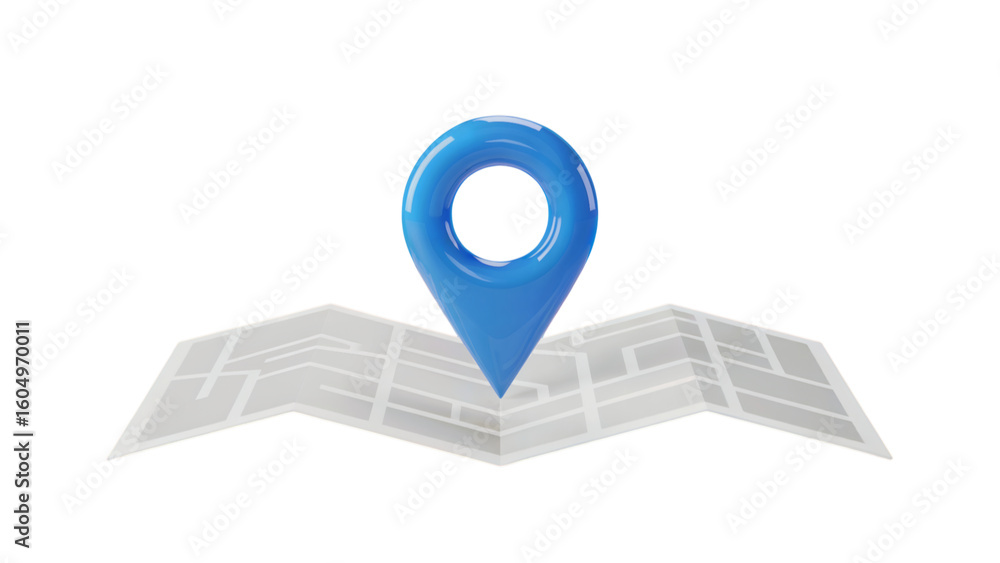 Find your perfect destination with this bright blue location pin on a modern map Find your perfect destination with this bright blue location pin on a modern map