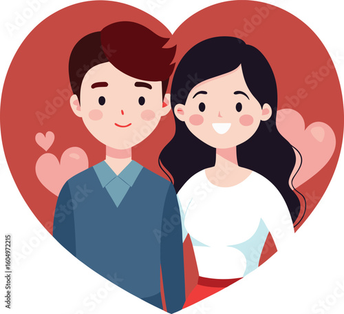Valentine's Day greeting card for a lovely couple