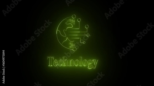 Glowing Green Piggy Bank HUD Animation – Futuristic Savings Icon 4K Video