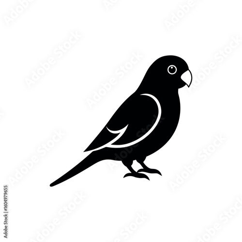 A lovebird Bird's silhouette art vector illustration."