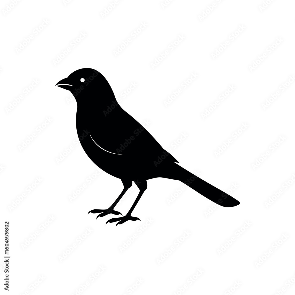 Obraz premium A munia Bird's silhouette art vector illustration.