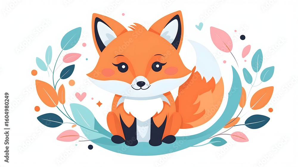 Obraz premium Fox Vector, Fox Illustration Vector, Fox Vector Art