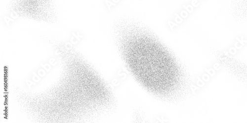 Smooth gradient backdrop with fine dot dispersion. Dusty halftone blur shifting through soft monochrome tones. Vector illustration