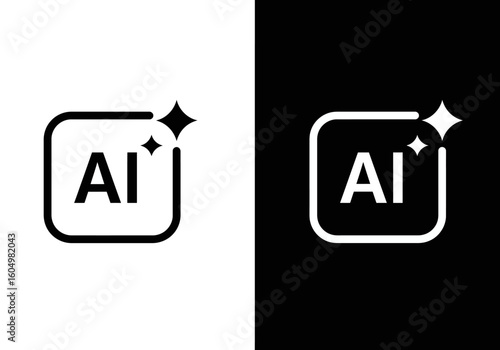 Artificial Intelligence Technology Icon Illustrating Innovation and Smart Solutions for Digital Advancement