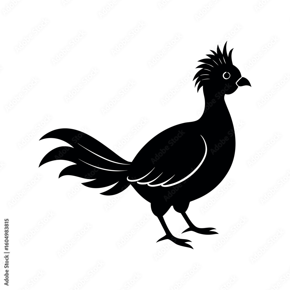 Fototapeta premium A turaco Bird's silhouette art vector illustration