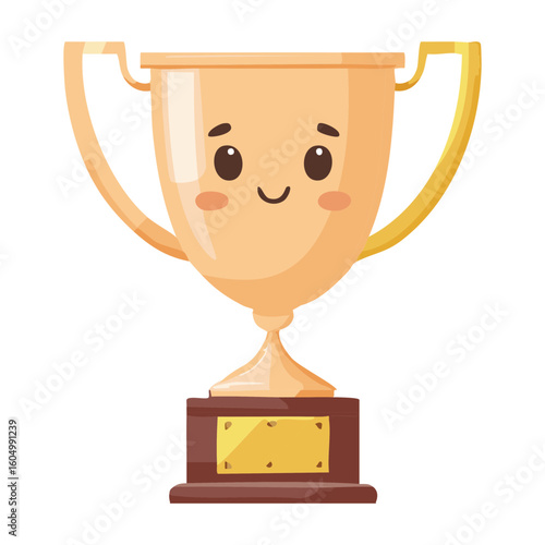 Little Smiling Trophy Cup Cute Icon