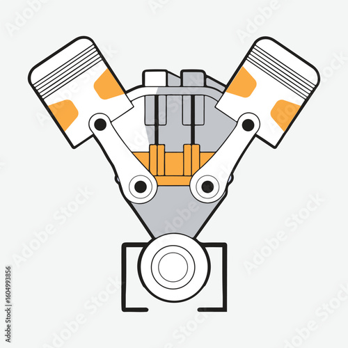 two-wheeled vehicle engine logo
