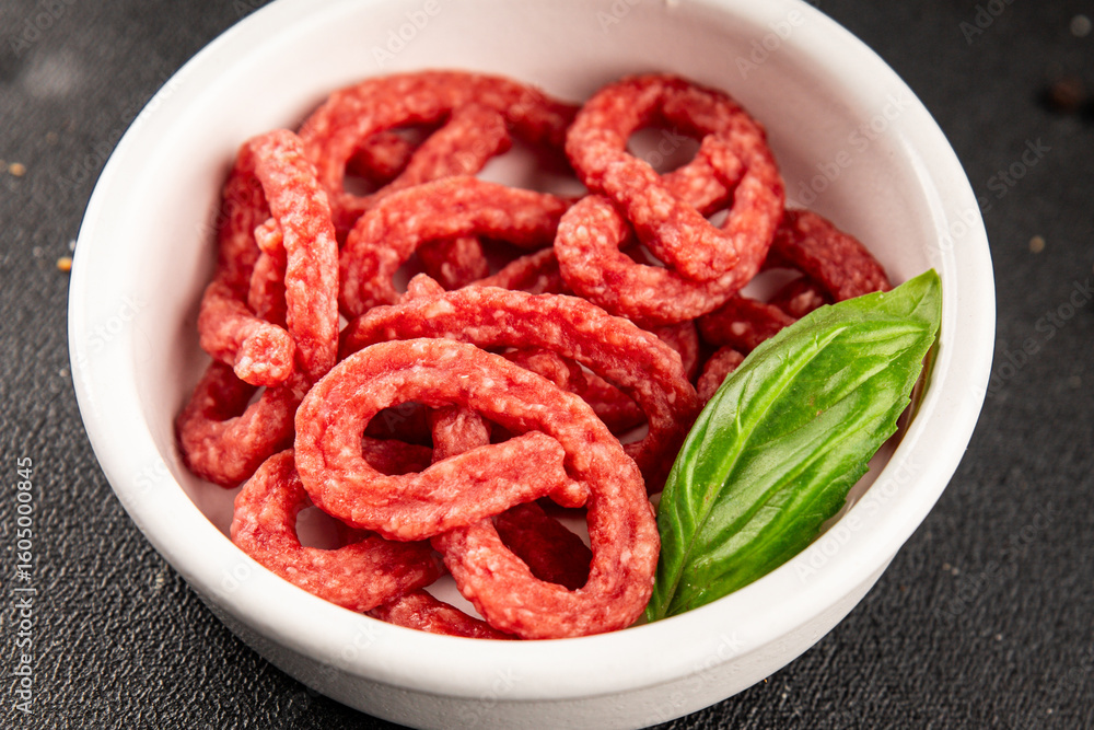 Salami snack mold brezel sausage mini fresh delicious gourmet food background on the table rustic food top view copy space Salami snack mold brezel sausage mini fresh delicious gourmet food background on the table rustic food top view copy space