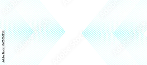 Abstract blue arrow lines on white background. Modern blue gradient geometric lines pattern. Minimal lines. Futuristic technology concept.