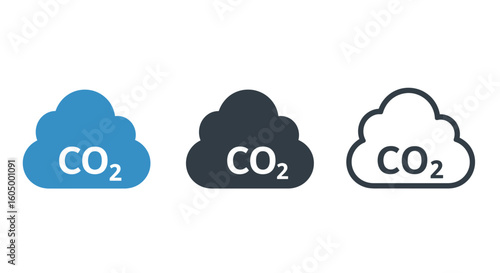 Carbon Dioxide Emissions Icons