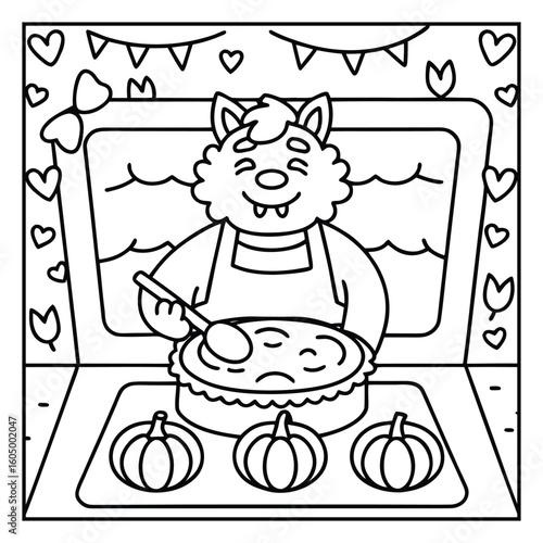 Spooky Pals – Cute and Easy Halloween Coloring Pages for Kids and Adults | Fun Bold Line Halloween Clipart | Ghost, Pumpkin, Witch, Bat Illustrations in Vector and Printable Format