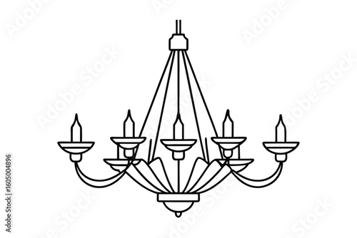 Minimalist Modern Chandeliers Vector