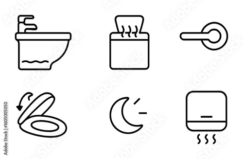 Toilet Accessories Icons
