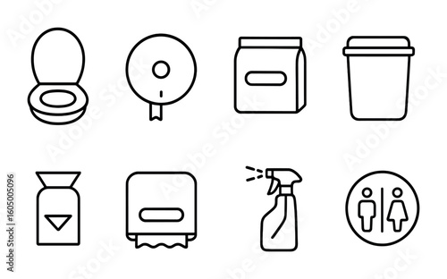 Restroom Supplies Icons