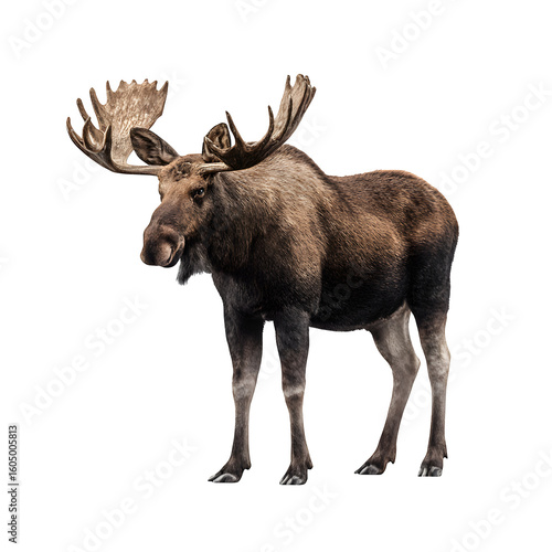 Wallpaper Mural Majestic Moose, isolated on white background Torontodigital.ca