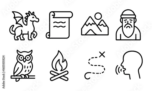 Folk Tale Icon Set