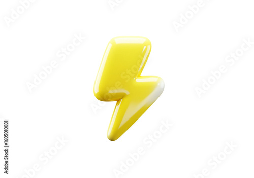 Free Download Dynamic yellow lightning bolt symbol on transparent background, conveying energy, power, and speed for modern concepts - GFXLoad
