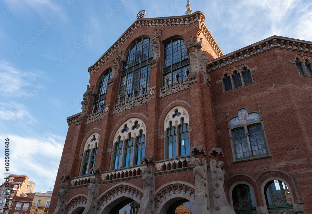 Fototapeta premium Barcelona Art Nouveau Museums, Spain. (Arquitectura modernista). Sant Pau hospital, Barcelona.