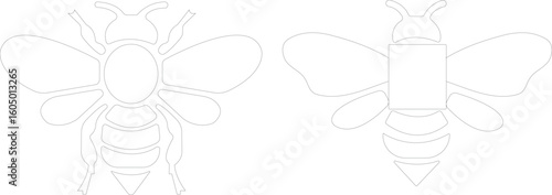 Art & IllustBee icon set.Honey bee icon vector silhouette illustration isolated on white background.Whimsical bee icons set.Set of cute bee illustration designs.set of party.Linear style nature,ration