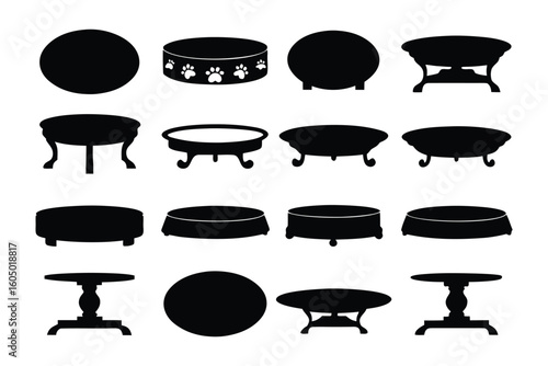 Collection of diverse deer silhouettes showcasing various poses and antler formations against a white background
