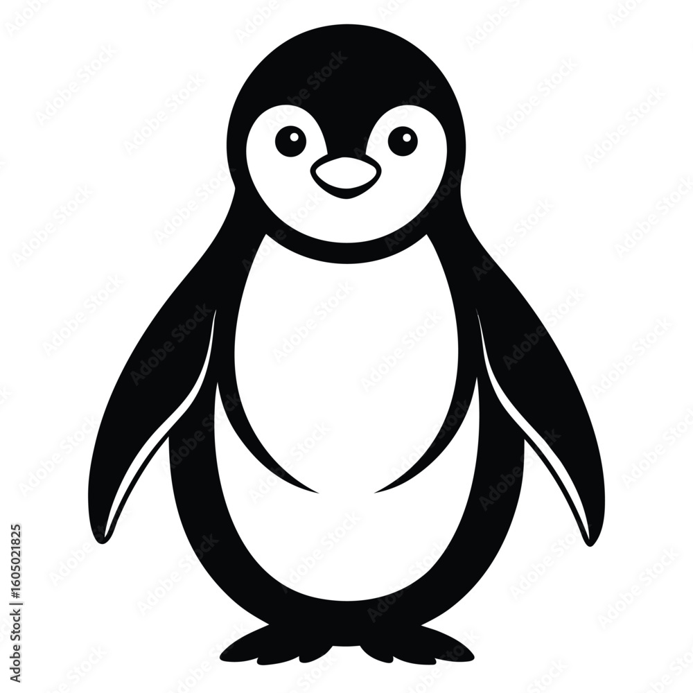 Obraz premium penguin animal outline vector silhouette