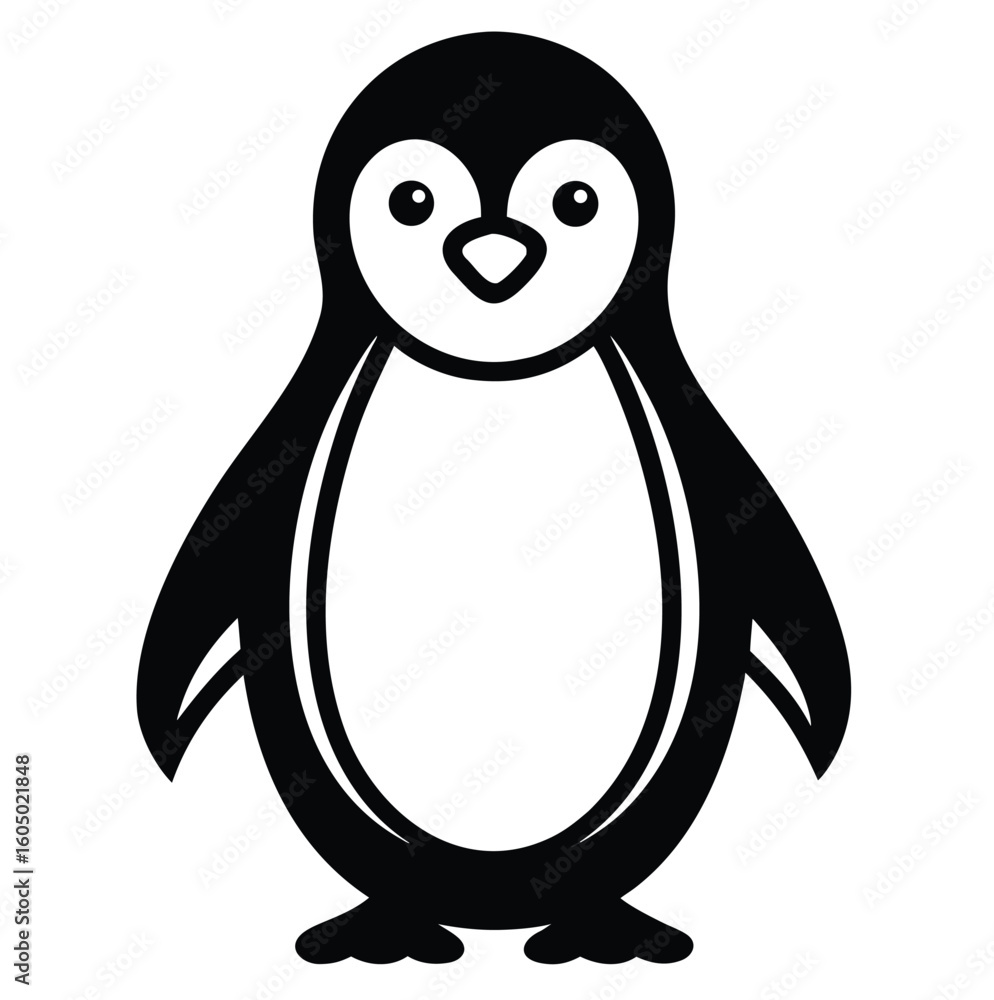 Fototapeta premium penguin animal outline vector silhouette