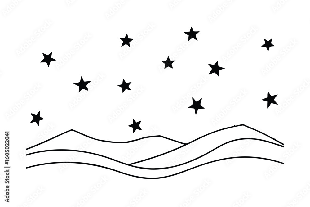 Fototapeta premium Minimal Starscape Across Sky
