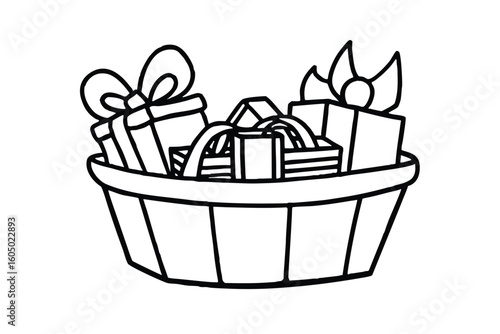 Wallpaper Mural Miniature Gifts In Basket Torontodigital.ca