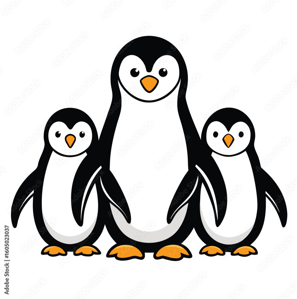 Fototapeta premium penguin animal outline vector silhouette