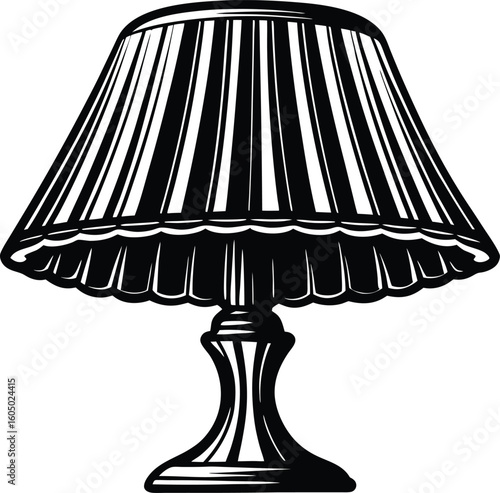 lamp silhouette vector illustration