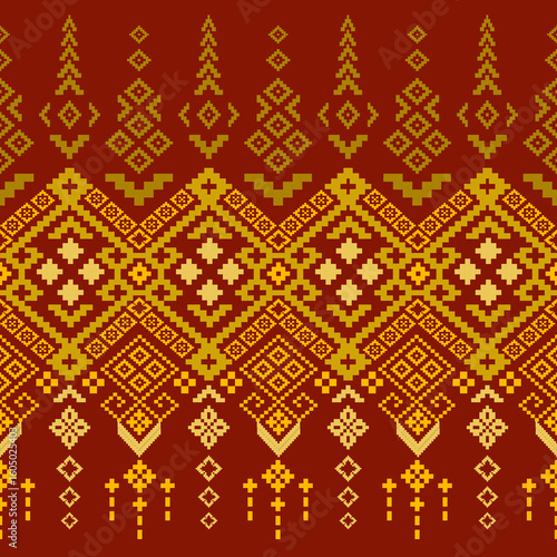Pixel Ethnic Pattern Design blends traditional cultural motifs with the charm of digital pixel aesthetics. Inspired by tribal and indigenous textile patterns from around the world, su as Native Americ