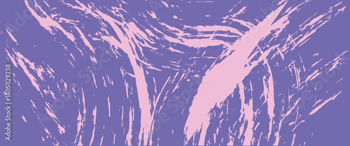 Modern abstract background with rough pink brush strokes on a muted purple canvas. Ideal for artistic designs, creative posters, or bold graphic projects. Grunge-style texture with expressive motion.