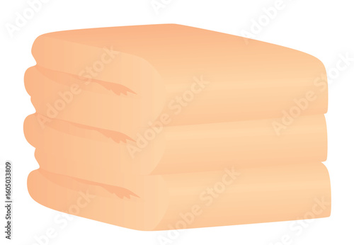 Pink towels set. vector illustration	