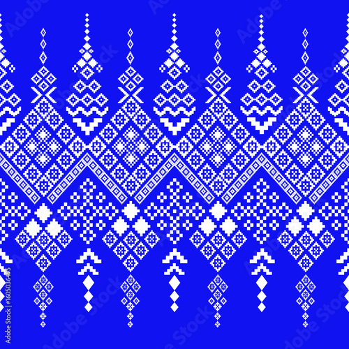 Pixel Ethnic Pattern Design blends traditional cultural motifs with the charm of digital pixel aesthetics. Inspired by tribal and indigenous textile patterns from around the world, su as Native Americ