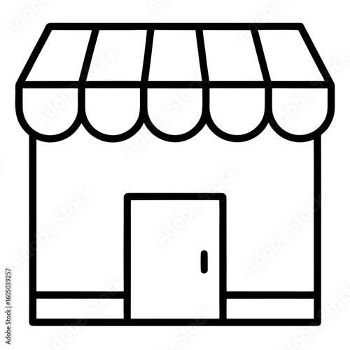 vector illustration of a shop window with a mirror
