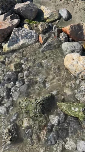 stones in transparent sea water