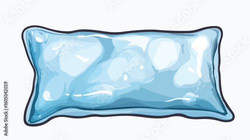 Cartoon Ice Pack on Transparent Background for Cool, Medical, Health Concepts