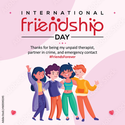 International friendship day post template design