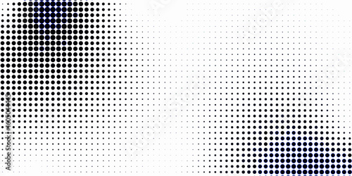 Grunge halftone gradient background. Faded grit noise texture. White and black sandy wallpaper. Retro pixelated backdrop. Anime or manga style comic overlay. Vector graphic design textured