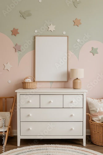 Baby Room mockup with Poster Frame