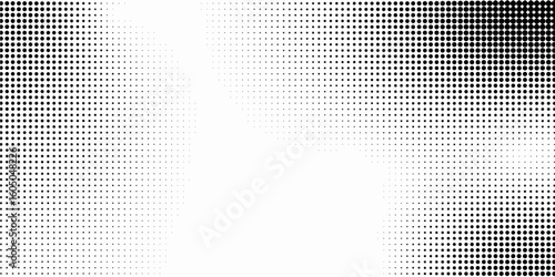 Wallpaper Mural halftone noise gradient texture. Grunge dirty speckles and spots background. White and black faded sand grain wallpaper. Retro pixelated comic horizontal backdrop. Torontodigital.ca
