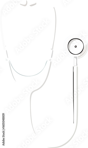 Stylized medical stethoscope icon for healthcare and medicine concepts
