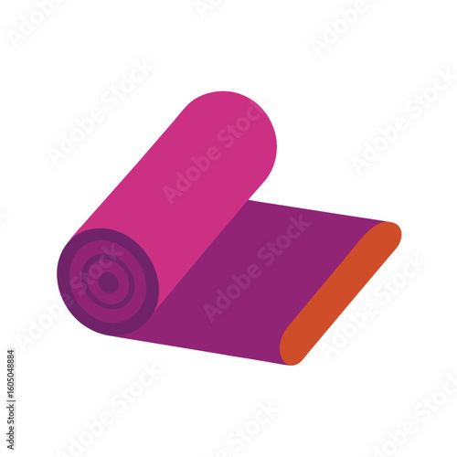 vector illustration of a yoga mat