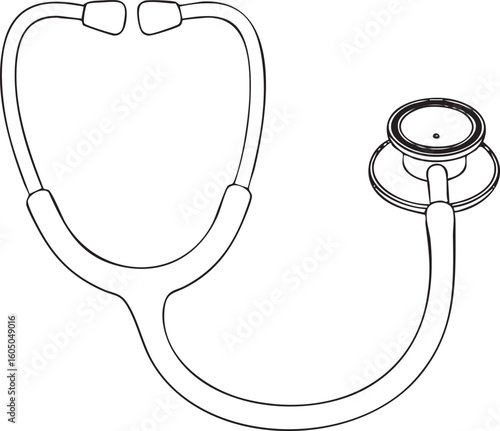 Medical Stethoscope Outline