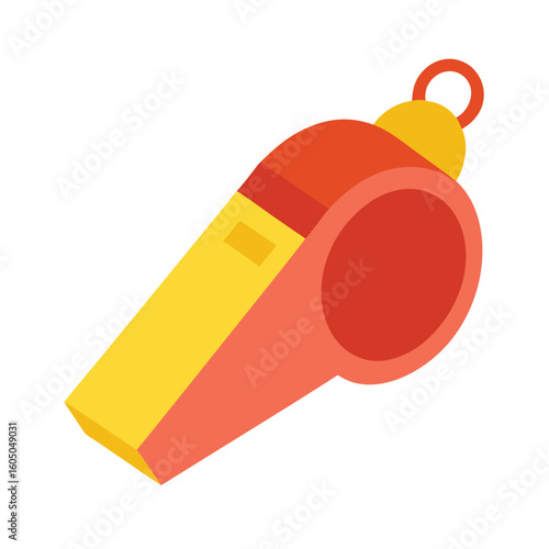 whistle on white background