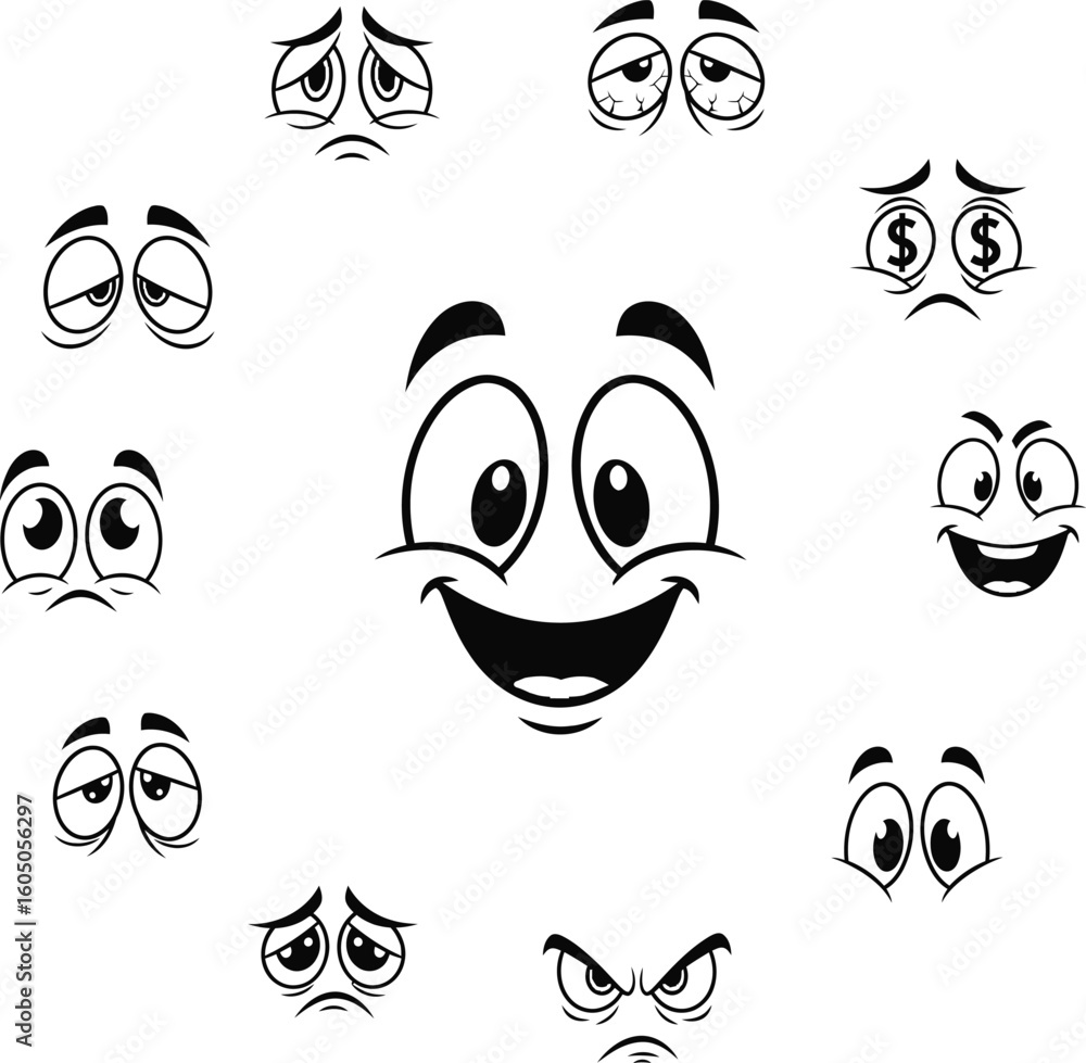 Character Face Construction Kit with Eyes and Mouths